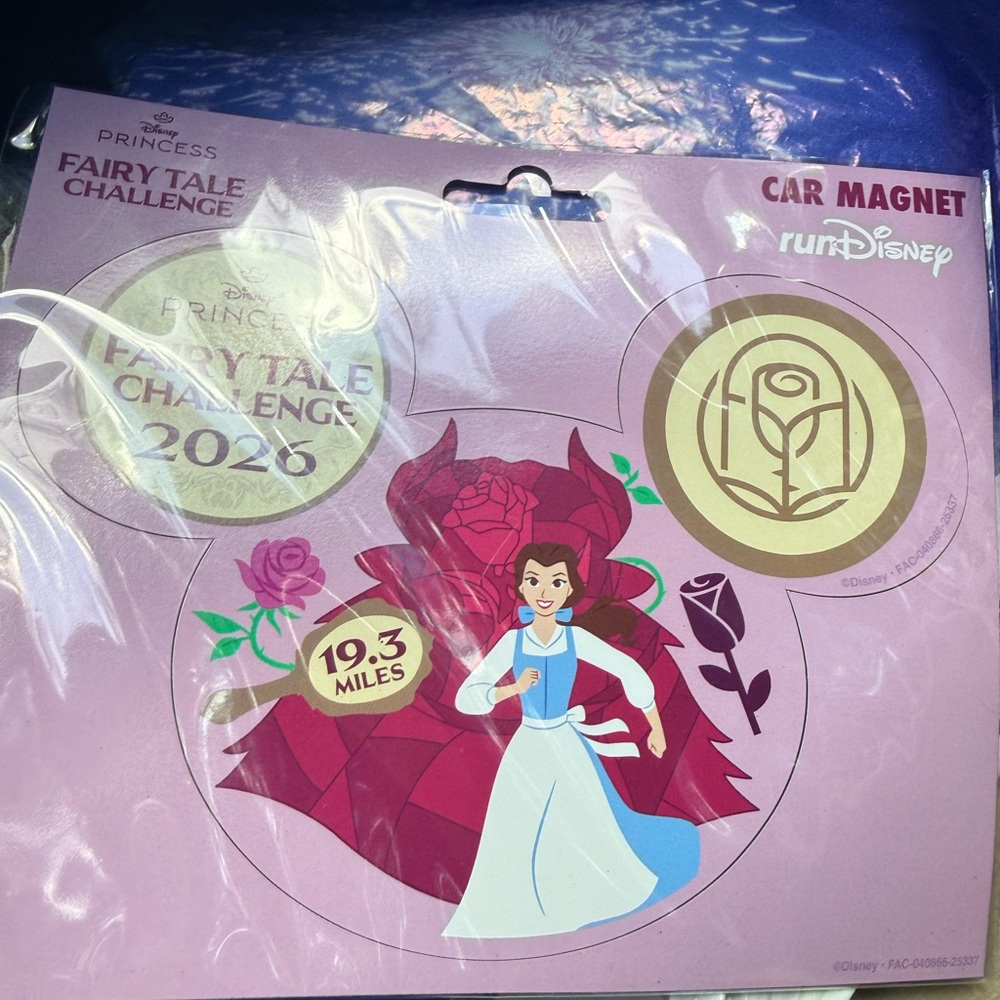 Disney Park Belle Princess half Marathon 2026 Disney Run Magnet NWT